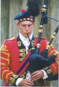 Chris Collins plays his pipes